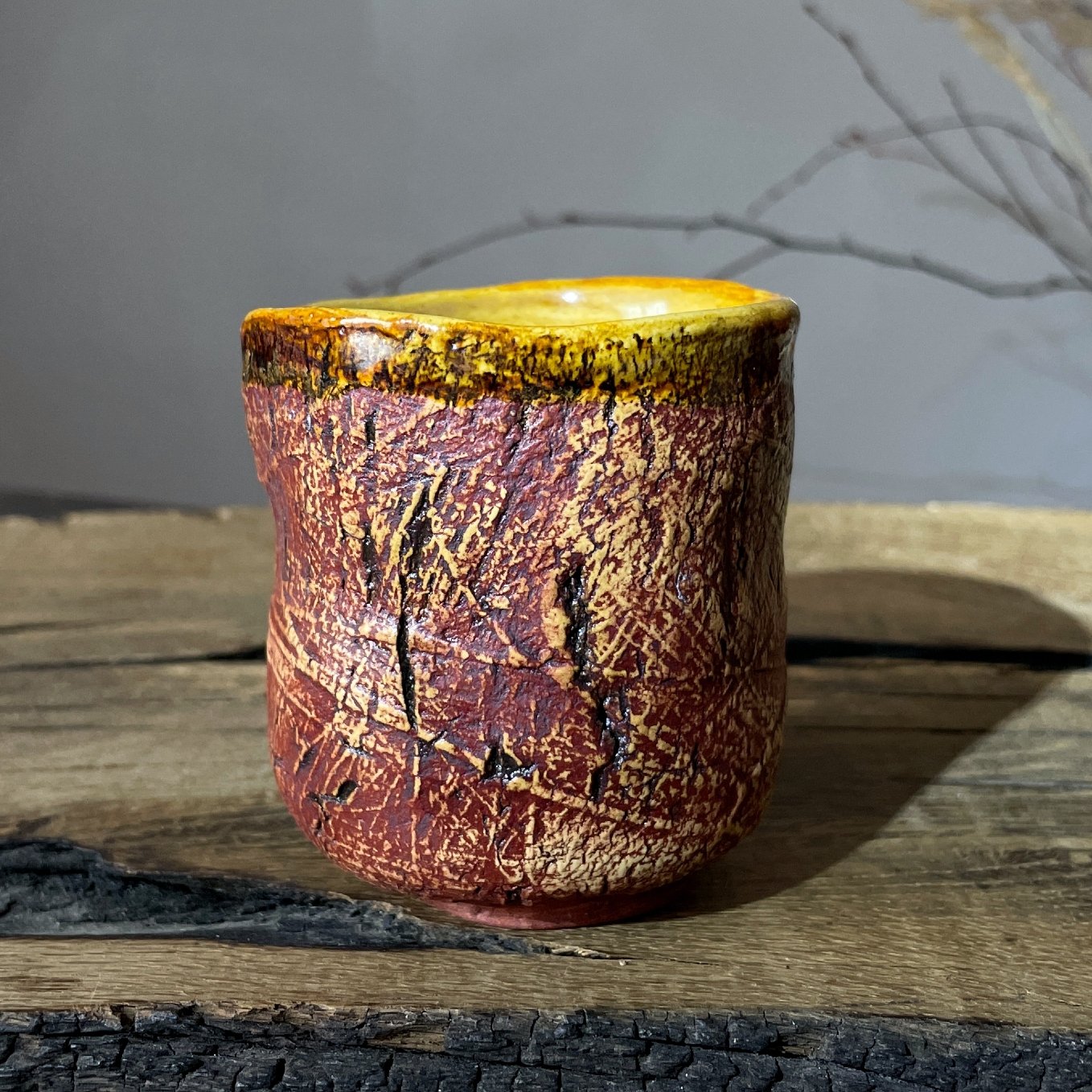 Ceramic yunomi cup for tea and coffee 160 ml