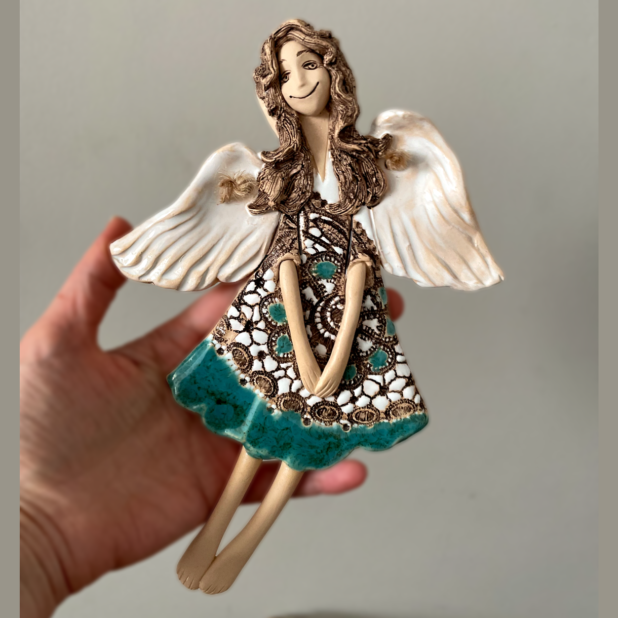 Flying Ceramic Angel Wall Decor - Image 2