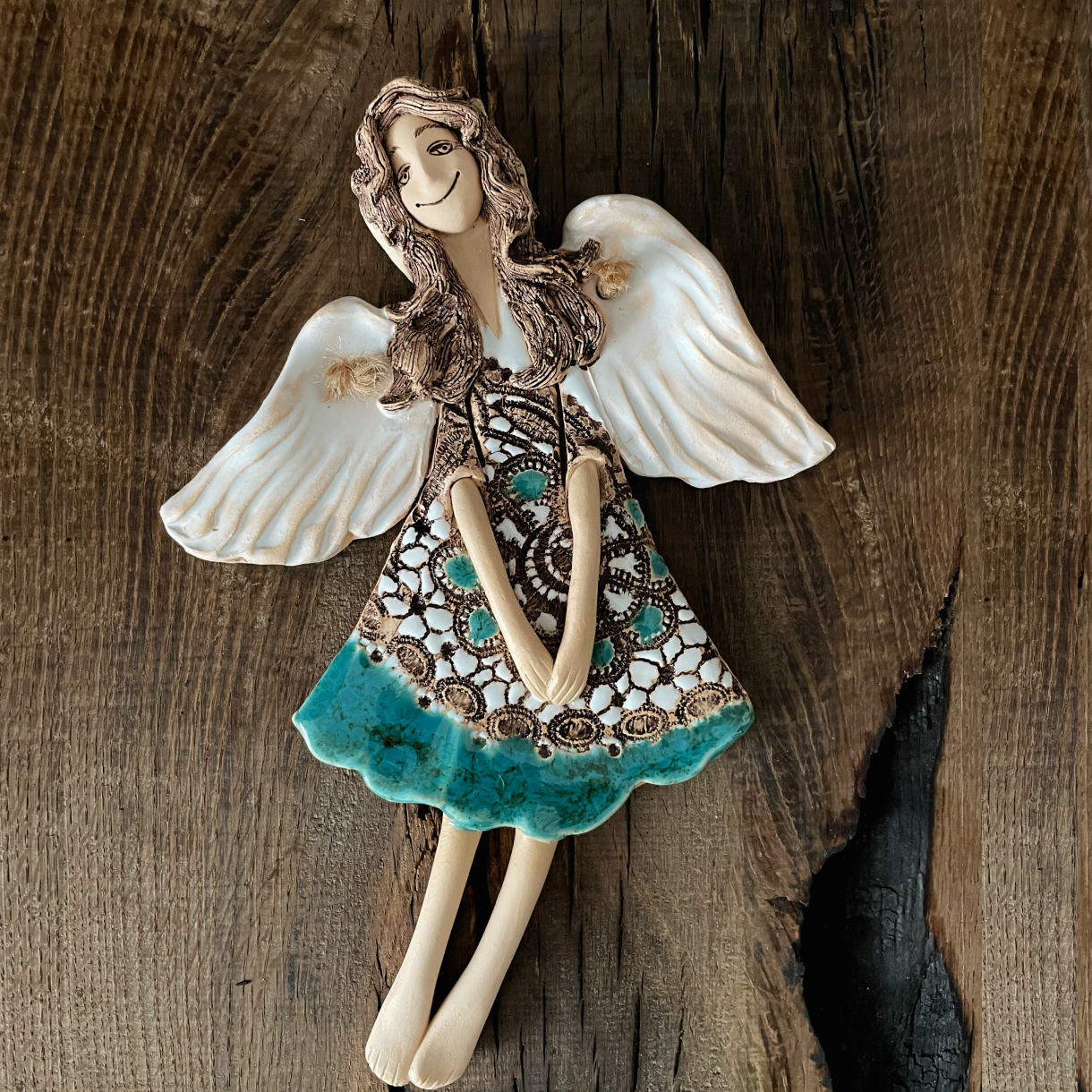 Flying Ceramic Angel Wall Decor - Image 4