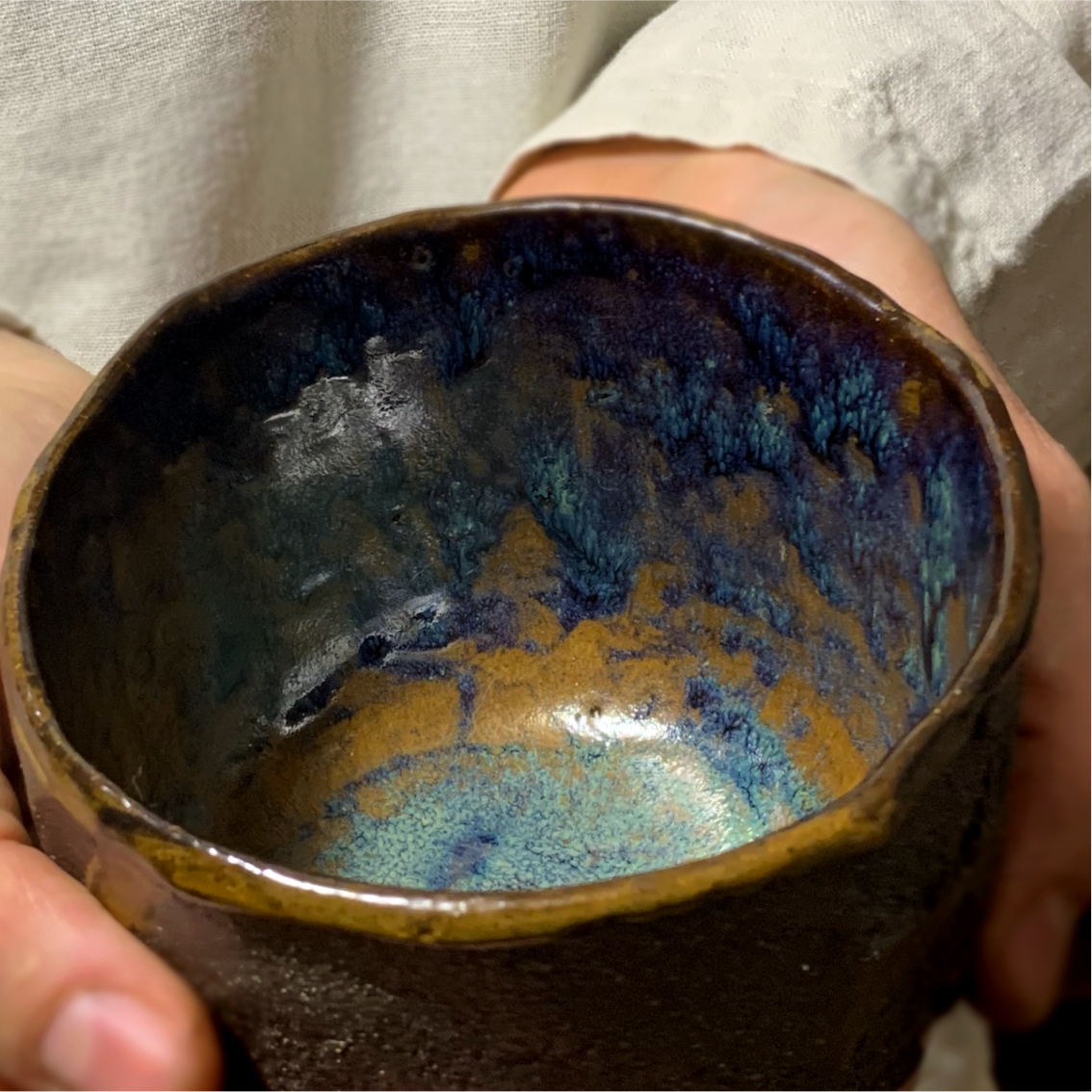 glazed interior kurinuki matcha chawan