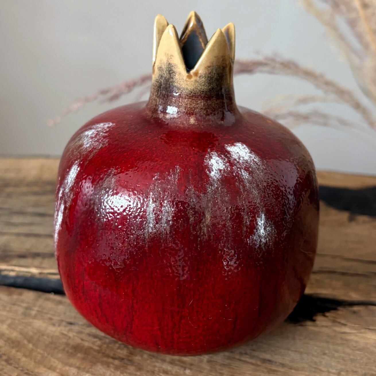 Ceramic Pomegranate - Decor – Handmade Pottery Vase - Image 2